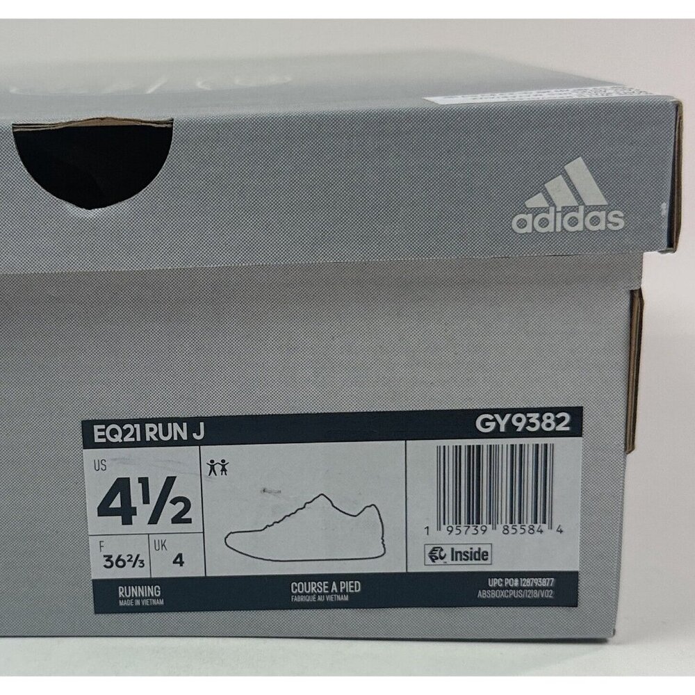 Adidas EQ21 Run J Bounce Kids Size 4.5 Gray Low Running Shoes Sneakers GY9382 - Picture 9 of 9